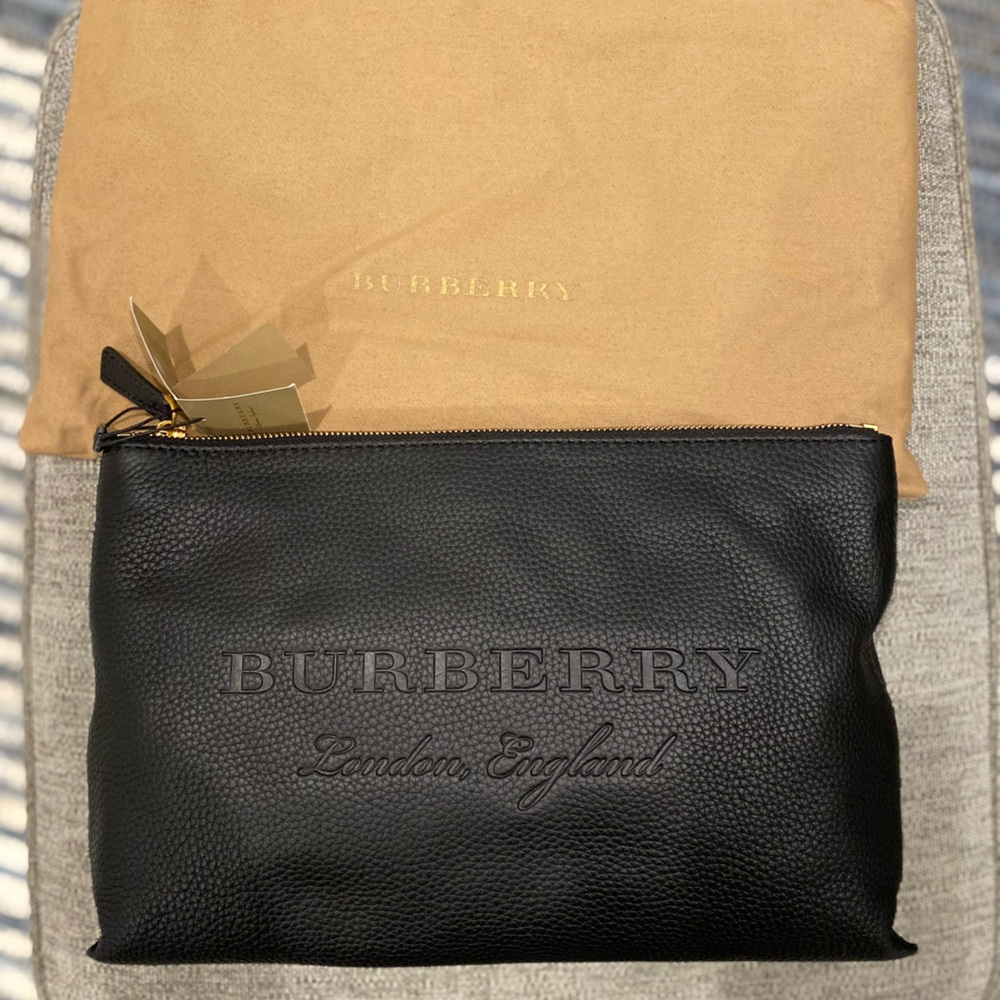 Burberry Large Leather Pouch